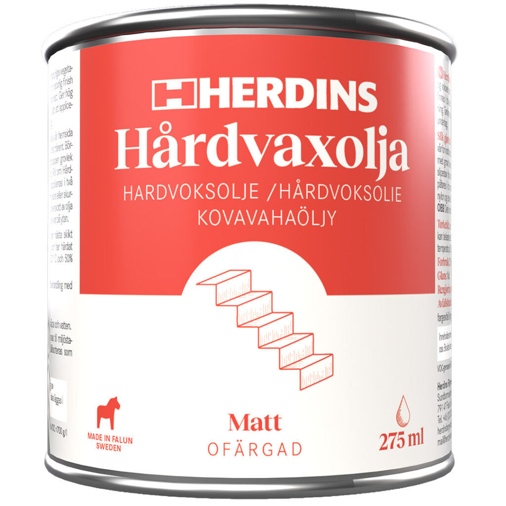 Herdins Hårdvaxolja natur matt 275ml produktbild