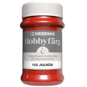 Produktbild Herdins Hobby färg i nyansen Julröd