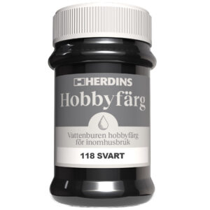 Produktbild Herdins Hobby färg i nyansen Svart