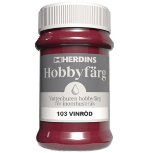 Produktbild Herdins Hobby färg i nyansen Vinröd