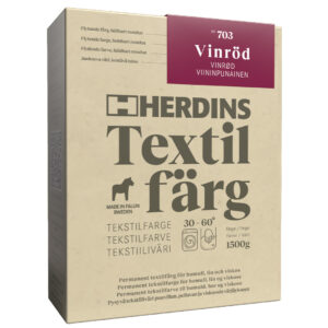Herdins Textilfärg produktbild i nyansen Vinröd